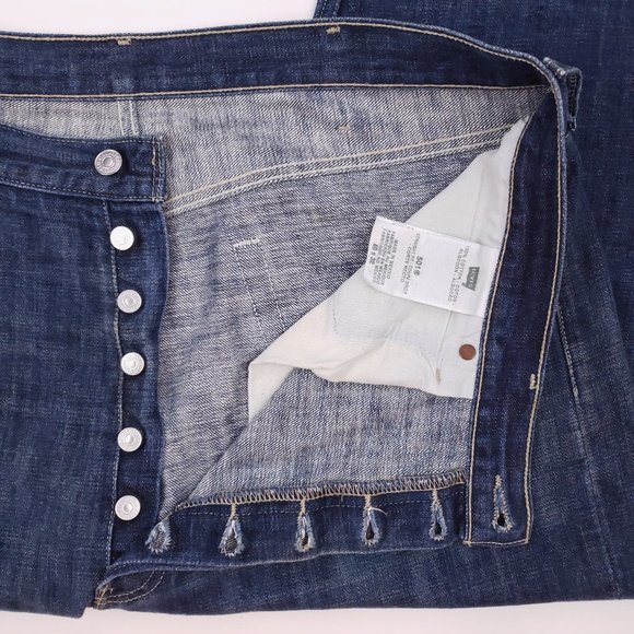 Levis 501 Jeans 40x30 Blue Mens Button Fly Regular - Picture 4 of 12